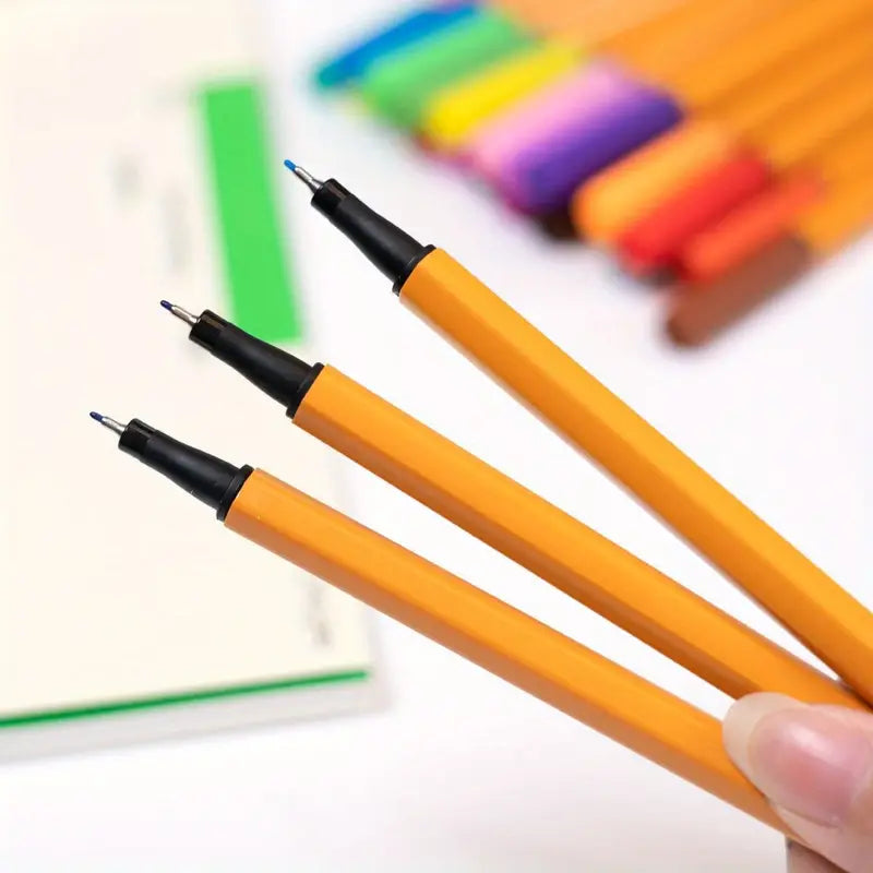 Ensemble de 24 Stylos à Lignes Fines Colorés