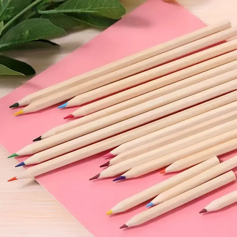 12 crayons de couleur de bois
