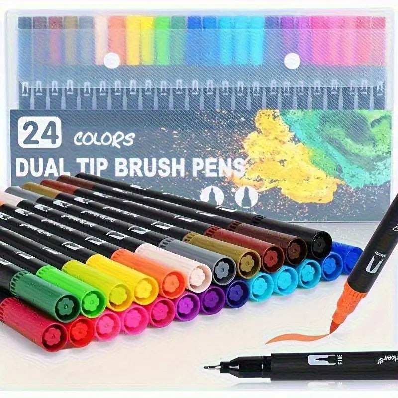 Lot de 24 Stylos Aquarelle Double Pointe