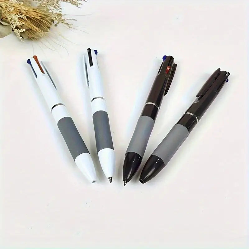 Lot de  6 stylos à bille rétractables multicolores