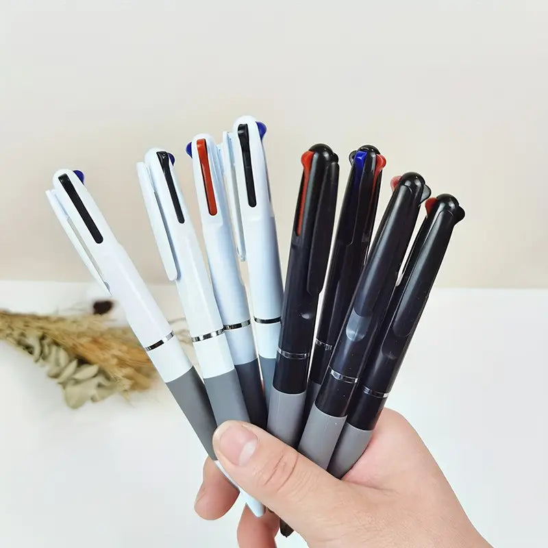Lot de  6 stylos à bille rétractables multicolores