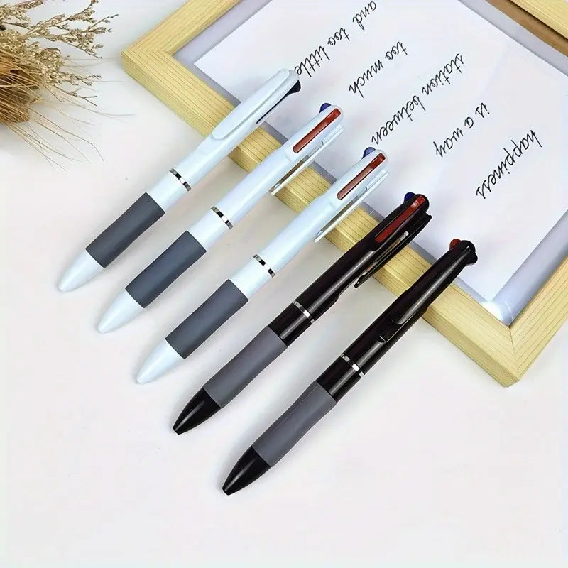 Lot de  6 stylos à bille rétractables multicolores