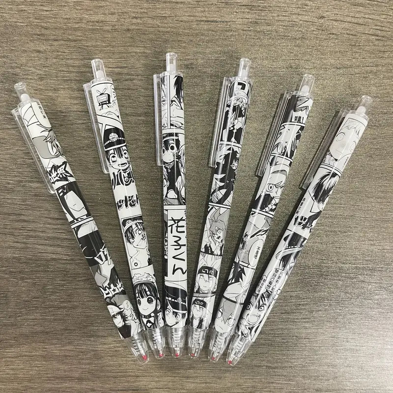 Lot de 6 stylos à encre Anime