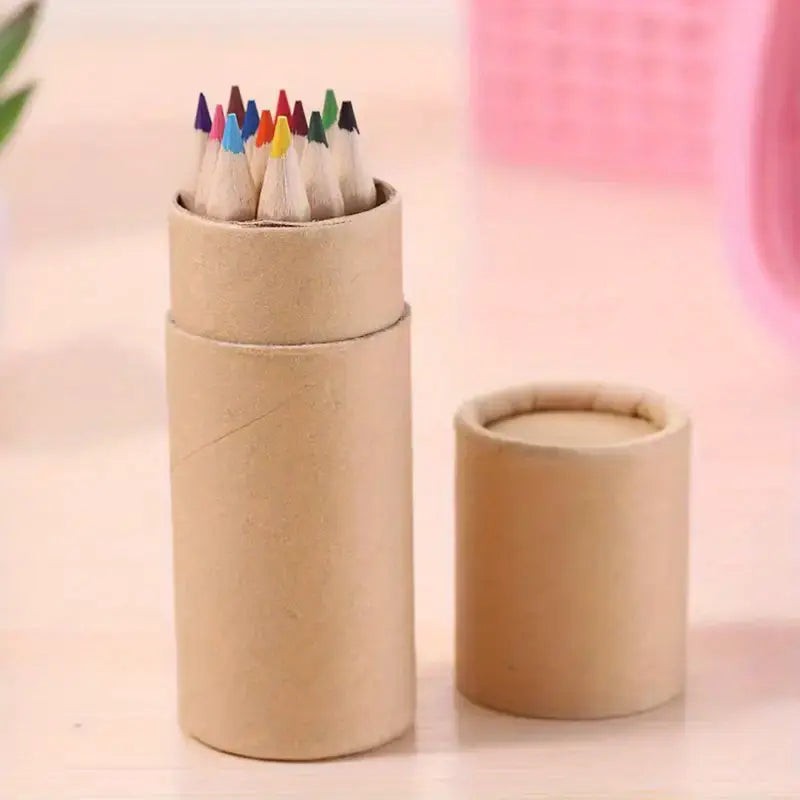 12 crayons de couleur de bois
