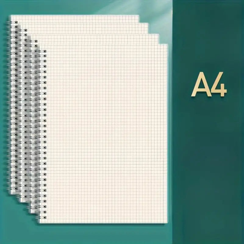 Lot de 4 Carnets à spirale A4