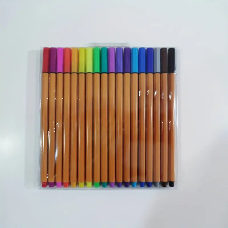 Ensemble de 24 Stylos à Lignes Fines Colorés