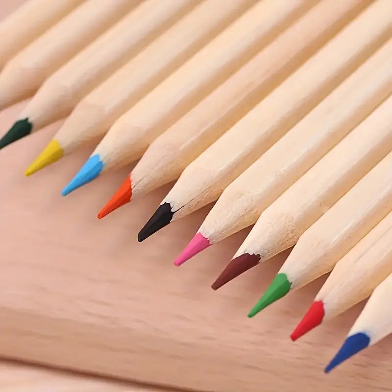 12 crayons de couleur de bois